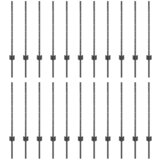 vidaXL Stupovi Ograde 22 kom U-Kanal Sivi 120 cm Čelik | shoptok.hr