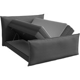 MID.YOU postelja boxspring 180 cm x 200 cm , tekstil srebrne barve | Shoptok.si
