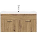vidaXL omara za umivalnik z vgrajenim umivalnikom Artisan Oak | Shoptok.si