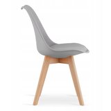  Garnitura Kvadratnog Stola 80x80 Sonoma Hrast + 4 Sive MARK Stolice | shoptok.hr