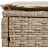  Vrtni otoman s jastukom Bež i krema 80 x 38 x 42 cm PE ratan | shoptok.hr