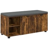  Haldna klop z blazino Enobarvno Dimljeni oreh 100 x 38 x 46 cm, (5000160708) | Shoptok.si