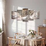  Slika - Sparkling Dandelions (5 Parts) Beige Wide 200x100 | shoptok.hr