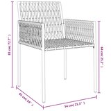  Vrtne stolice s jastucima 4 kom crne 54x61x83 cm od poliratana | shoptok.hr