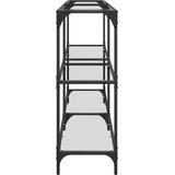  Stolić s prozirnom staklenom površinom 158,5x30x81 cm čelik | shoptok.hr