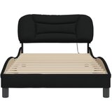  Okvir kreveta s LED-om bez madraca Hvar crni 100x200 cm od tkanine | shoptok.hr