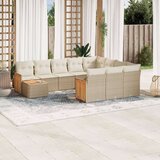  11-dijelni set vrtnih sofa od poliratana s jastucima bež | shoptok.hr