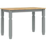 vidaXL Blagovaonski stol Corona sivi 112x60x75 cm od masivne borovine | shoptok.hr