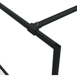 Pregrada za tuš črna 115x195 cm delno motno ESG steklo, (21047579) | Shoptok.si