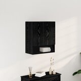 vidaXL Omara za steno Črna Oreh 60x30x70 cm, (22012134) | Shoptok.si