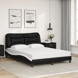  Krevet s madracem Hvar crno-bijeli 140 x 190 cm od umjetne kože | shoptok.hr