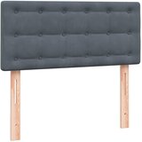 Box spring krevet s madracem tamnosivi 80 x 220 cm baršunasti | shoptok.hr