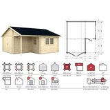 Male kuće GARAŽA OULU 520 × 570 cm sa šindrom | shoptok.hr