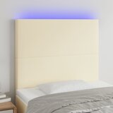 vidaXL LED uzglavlje krem 100x5x118/128 cm od umjetne kože | shoptok.hr