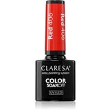 Claresa SoakOff UV/LED Color Rainbow Explosion gel lak za nohte odtenek RED 406 5 g Cene