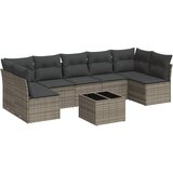 Maison Chic Seti vrtnega pohištva - Vrtna garnitura - Vrtni pohištvo set 8-delna z blazinami siv poli ratan, (21799286) | Shoptok.si