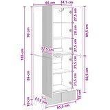  Set ormara 2 pcs Bijela visokog sjaja 66 x 34,5 x 95 cm | Shoptok.si