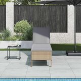  Ležaljka s jastukom bež 55x200x44 cm poli ratan Cijene