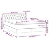 Box Spring krevet s madracem ružičasti 160x220 cm baršun | shoptok.hr