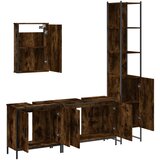  4-dijelni set kupaonskog namještaja boja hrasta drveni | shoptok.hr