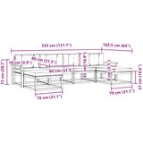  Set vanjskih sofa 6 kom. Bijela i svjetlosiva Smeđa 333 x 162,5 x 73 cm | Shoptok.si