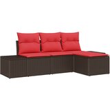  Set sofe s jastukom 4 pcs Smeđa Poli Ratan | Eponuda.com