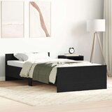  Okvir kreveta s uzglavljem Crni hrast 80 x 200 cm - Crni hrast | shoptok.hr