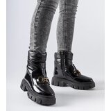 Gemre Black patent snow boots with a buckle Elijah | ePonuda.com
