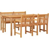  4-dijelni vrtni blagovaonski set od masivne tikovine | shoptok.hr
