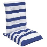  Jastuci za stolice s niskim naslonom 6 kom. plavo-bijele prugaste oxford tkanine - plava i bijela prugasta 6 with 2 elastic st | shoptok.hr