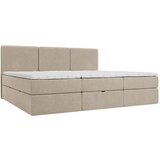 MID.YOU DRUŽINSKA POSTELJA 270 cm x 200 cm , les, tekstil, leseni material bež | Shoptok.si
