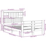 vidaXL Krevet s regalom z knjige bez madraca bijeli 135x190cm borovina | shoptok.hr