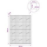  Gabion s žicom debljine 5 mm i mrežom 10x10 cm 150x10x200 cm Slike