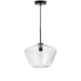 Kave Home Črna viseča svetilka s steklenim senčilom ø 34 cm Mao – | Shoptok.si