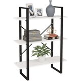 Ormarić za knjige s 3 razine bijeli 80x30x105 cm od borovine | Eponuda.ba