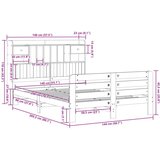 vidaXL Knjižna postelja brez vzmetnice bela 140x200 cm trdna borovina | Shoptok.si