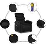  Električni masažni naslonjač na podizanje od umjetne kože crni | shoptok.hr