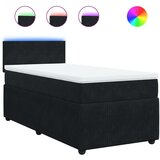 vidaXL Box spring krevet s madracem crni 80 x 200 cm baršunasti | shoptok.hr