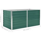  Povišena vrtna gredica 160 x 80 x 77 cm pocinčani čelik zelena | shoptok.hr
