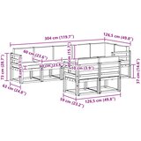  Set vanjskih sofa 8 kom. Prirodna i antracit | shoptok.hr