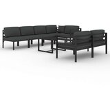  8-dijelna vrtna garnitura s jastucima aluminijska antracit | shoptok.hr