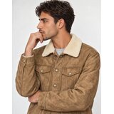 Guess FAUX SHEARLING TRUCKER JACK Smeđa | shoptok.hr