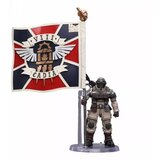 JOY TOY Astra Militarum Cadian Command Squad Veteran with Regimental Standard | ePonuda.com