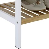 Mömax regal za čevlje anna 3, bela, naravna | Shoptok.si
