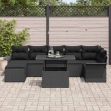  Sjedeća garnitura za vrt 8 kom. Crna Poli ratan 100 x 55 x 73 cm | Shoptok.si