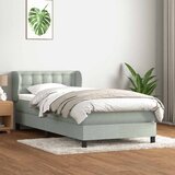 vidaXL Box Spring krevet s madracem svijetlo sivi 90x210 cm baršun Cijene