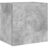  5-dijelni zidni TV elementi svjetlima boja betona drveni | shoptok.hr