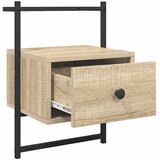  Noćni ormarić zidni boja hrasta 35x30x51 cm konstruirano drvo | Eponuda.com