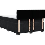  Krevet s oprugama i madracem crni 140 x 190 cm baršunasti | shoptok.hr