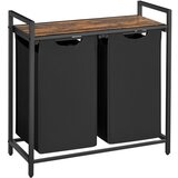 Vitapur koš za perilo Vasagle Ila Duo – 2 x 46 L, črn Cene